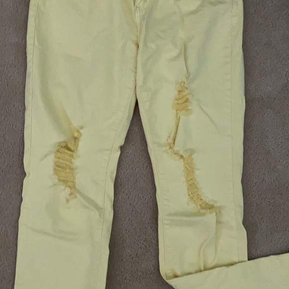 Revamped Yellow Distressed Jeans - Picture 2 of 6